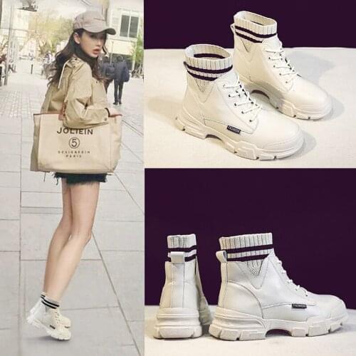 High Top New Ladies Shoes Non-slip Elastic Fabric Sock Sneakers Woman Street Fashion Height Increase Women Running Walking Shoes