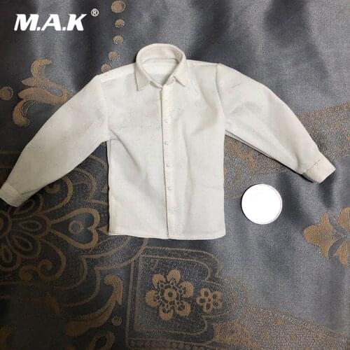 1/6 Scale Male Clothes Accessory Official Handsome Buttoned Classic White Shirt Clothes for 12 inches Man Action Figure