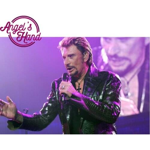 Diamond embroidery Rock star johnny hallyday 5d diamond painting,full diamond mosaic picture of rhinestones cross-stitch gift