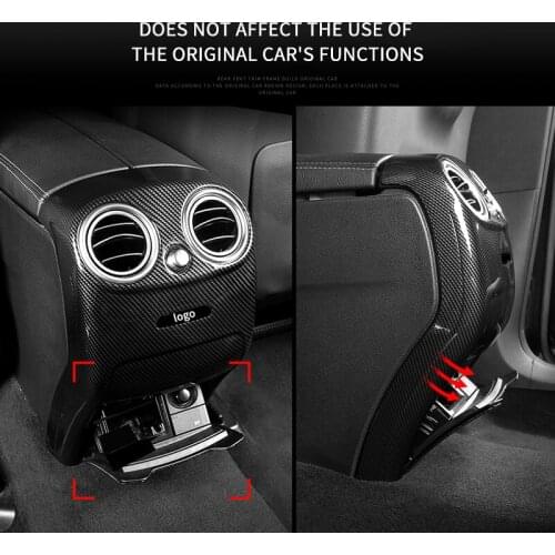 Car Rear Decorative Air Conditioning Outlet Frame Sticker Decoration Cover for E C Class GLC C260 E300 Accessories