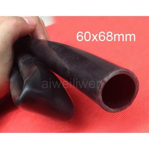 60x68mm 60mm diameter black silicone tube flexible Black silicon hose high temperature non-toxic dark silicone rubber tubing