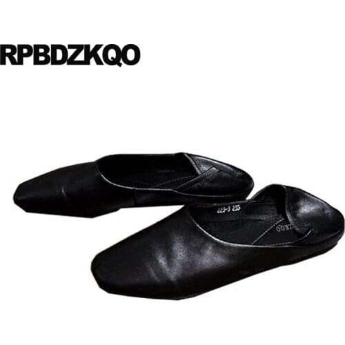 Slippers Chinese Comfortable Foldable Ballet Flats Designer Square Toe Mules Shoes Ballerina Women Black Roll Up Cheap White