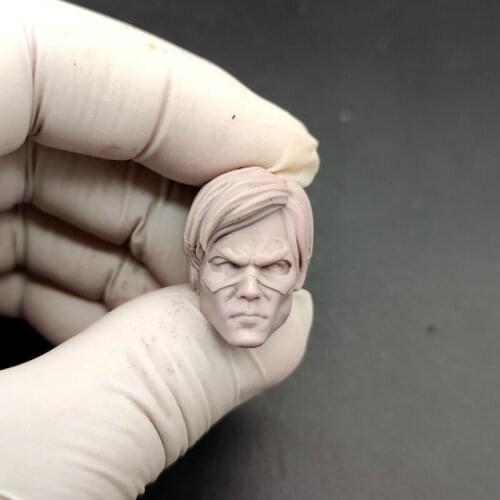 Blank 1/12 Scale Dick Grayson Head Sculpt Unpainted Fit 6" ML Figure