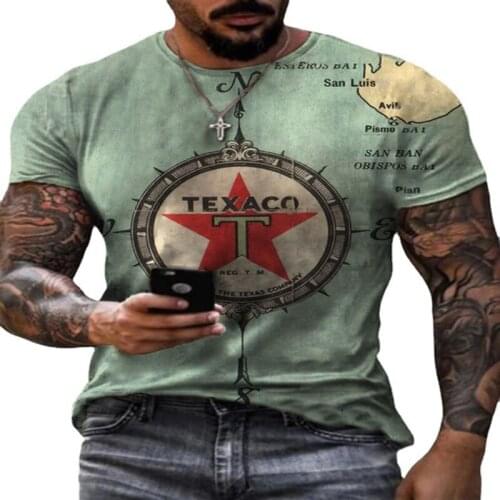 New Summer T-shirt Short Sleeve 3D Card Print Mens T Shirt Fashion Vintage Fashion Male Casual Streetwear Oversieze T Shirt