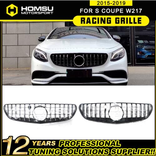 GT Style grill for S Coupe W217 2015-2019 GT style Grille for Mer-cedes be-nz W217 2015-2019 Replacement Racing Grille