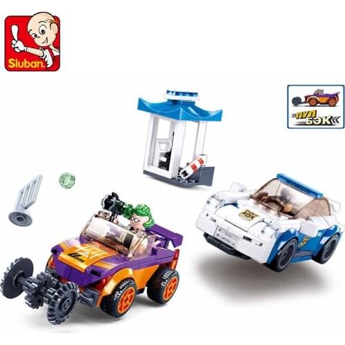 Sluban Police Whirlwind High-speed Pursuit Bricks Toys Gifts 264pcs Police Catch Thief Boy Puzzle Assembly Toy Child B0825