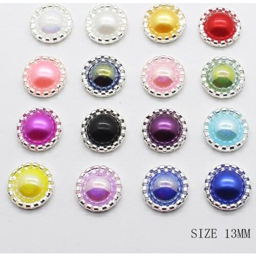 10pcs/lot 13MM round metal flat multicolor Diy girl hairband romantic wedding decoration accessories