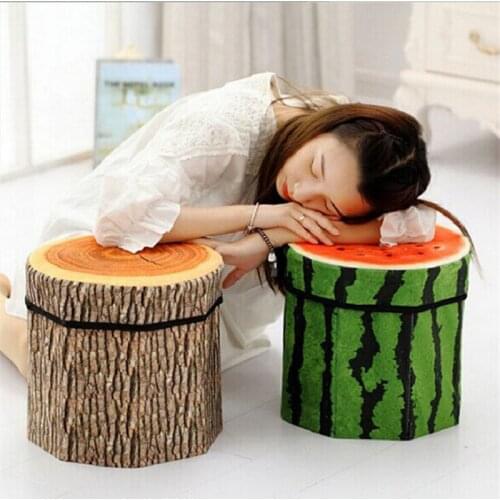 Various fruit Patterns Multifunctional Foldable Storage Stool Creative Clothing Organizer Toy Storage Box Storage Chair