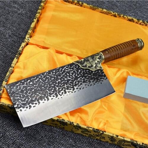Powerful Kitchen Chopper Knife High Quality Stainless Steel Bone Cutter Butcher Chefs Cooking Knife Handmade Forged Cleaver