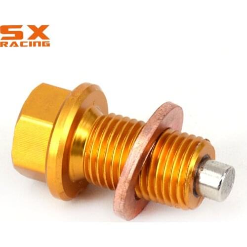 Motorcycle CNC M12x1.25 Magnetic Oil Drain Plug Bolt Fit for SUZUKI RMZ250 2007-2016 DRZ400S DRZ400E DRZ400SM 2000-2015