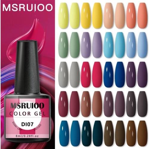 MSRUIOO 8ml Spring UV Gel Nail Polish Nude Color Series Led Nail Gel Varnish Semi Permanent Gel varnish Soak Off Polish Gel