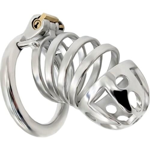 CB6000S Male Chastity Cage Cbt BDSM Bondage Metal Cock Cage Penis Lock Stainless Steel Chastity Device Adult Sex Toys For Men