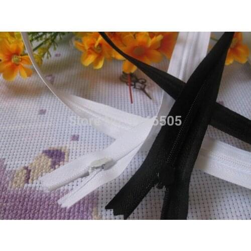Invisible zipper length garment Dress back zipper Hidden Zipper cushion accessories, Long 100cm 10pcs/lot Mix Black and White