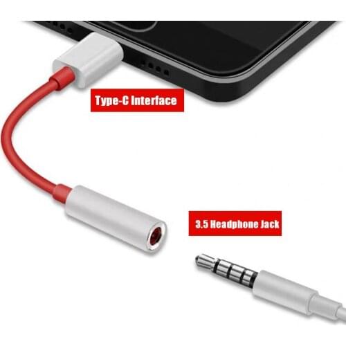 Original USB Type C To 3.5mm Earphone Jack Adapter Aux Audio For Oneplus 7pro/6T