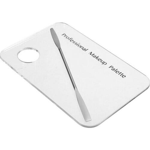 100 pcs Palette Clear Acrylic Nail Art Makeup Polish Gel Foundation Eyeshadow Mixing Spatula Stainless Steel Rod Manicure Tool