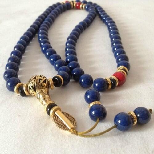 Details about china tibet tibetan Lapis lazuli buddhist buddha worry prayer bead mala brace