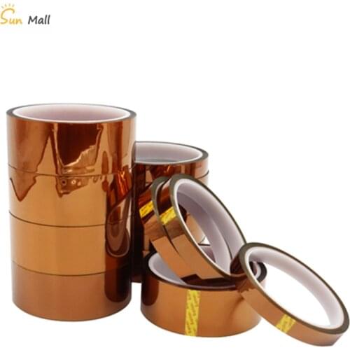 Rolls Heat Resistant Tape for Sublimation Heat Press Polyimide Kapton Tape 35mm 40mm 50mm 50mm 70mm 80mm 90mm 100mm 150m *33m