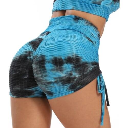 Summer Fashion High Waist Shorts Women Running Sport Casual Fitness Tie Dye Print Woman Clothes Bottom Women Short Feminine