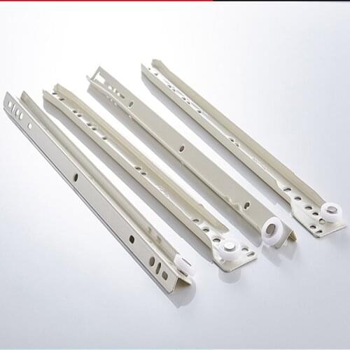 Drawer Track Slides Two Cabinet Rails Thickening Computer Table Chute Clothing Cabinets Keyboard Roller Pulley Furniture