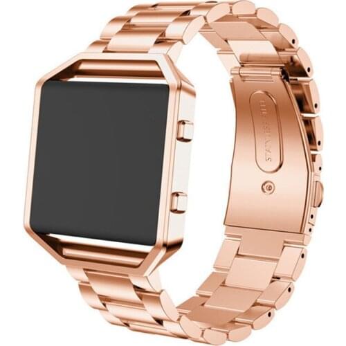 Replacement Stainless Steel Wrist Watch Band Frame For Fitbit Blaze Bracelet Stainless Steel Strap with Protection Case