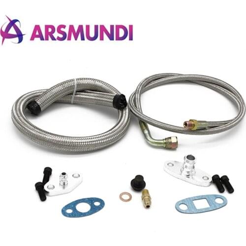 T3, T4, T35, T40, T60, T67, T70, T76 Turbos Turbo Oil /Water Feed Drain Fitting Line Kit EP-WXB10