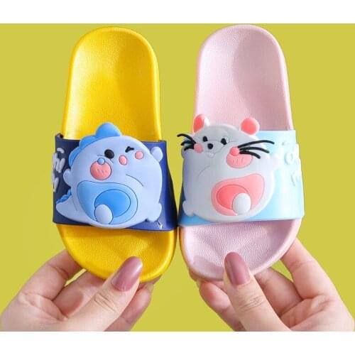 Children Boys Girls Slippers Summer Cute Cartoon PVC Rubber Home Outdoor Slippers Kids Slides Shoes Footwear детская обувь 2020