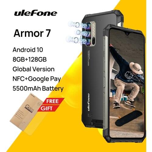 Ulefone Armor 7 Android 10 Rugged Mobile Phone Helio P90 8GB+128GB 2.4G/5G WiFi wireless charging Global Version Smartphone
