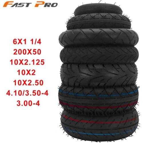 7Outer Tyre Size 4.10/3.5-4 10*2.125 3.00-4 10*2 10*2.5 10*2.125 6*1 1/4 For Wheelchair Electric Scooter Mini Quad Dirt Bike ATV