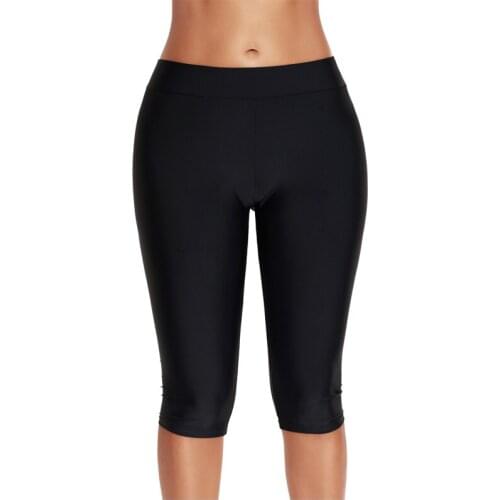 Plus Size Swim Shorts For Women Summer Long Leg Large Surfing Trunks Swimsuit Swimwear Bikini Bottoms Pants Beach Wear