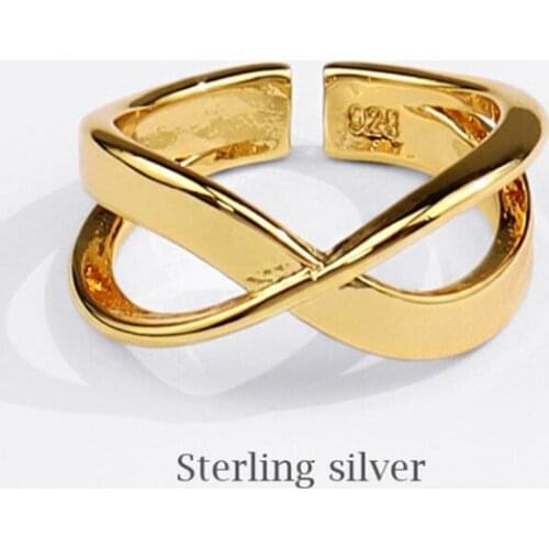 Sole Memory Cross Simple Cute Cool 925 Sterling Silver Female Resizable Opening Rings SRI832