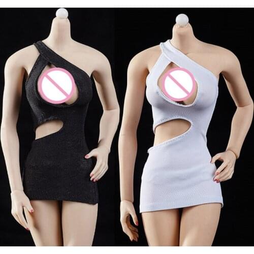 1/6 Womens Sexy Dress Skirt Models Black White for 12''Figures Bodies Accessories DIY