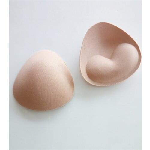 1 Pair Woman Swimsuit Padded Sponge Foam Push Up Enhancer Chest Cup Thick Bikini Swimwear Inserts Triangle Round Bra Pad