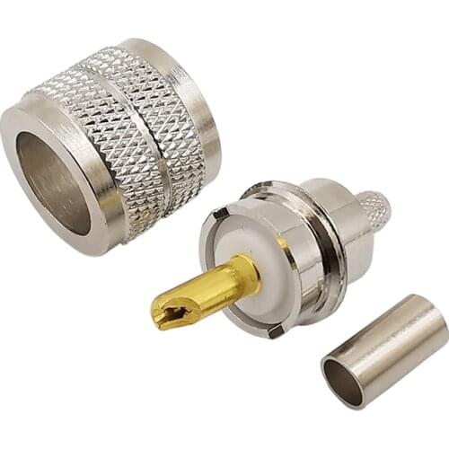 10Pcs UHF Male PL259 Plug Crimp Male Solder Cable RF Coax Connector for RG58/142 LMR195 LMR200 RG400 Cable