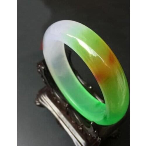 100% Natural A Grade Jadeite Multicolour Bangle Smooth Bangle