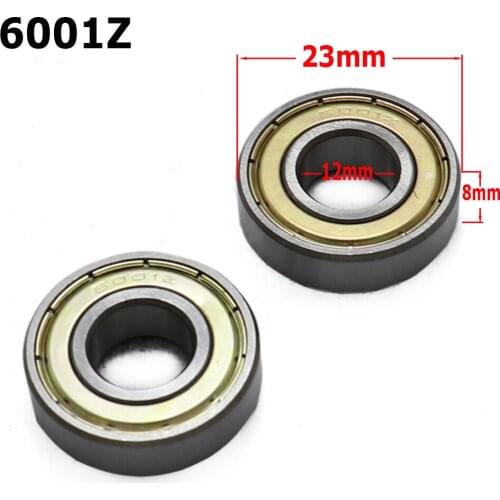 2pcs Good Quality Bearing Seal 6001Z Miniature Flange Bearing Motorcycle Accessories Free Shipping