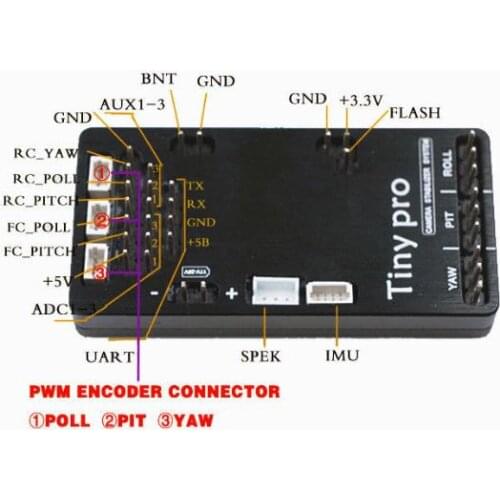 TinyPro 3 Axis gimbal controller BGC 32bit mini BGC Alexmos BaseCam Electronics Simple with encoders and 20608 IMU sensor