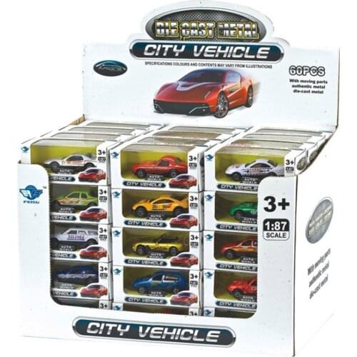 6pcs/lot 1/87 Ho Scale Architecture Diecast Model Car For Building Kits Toy