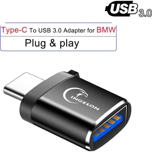 USB C to USB Adapter Type C to USB 3.0 Adapter for BMW X1 X2 X3 X5 X7 Series e87 f30 e46 e91 e39 g30 f10 Car Type-c Adapters