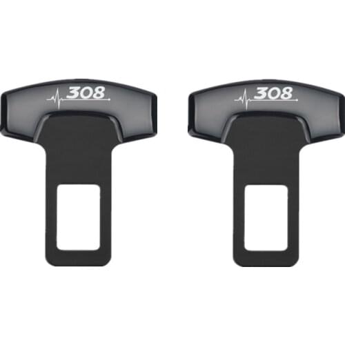For Peugeot 308 accessories Car Belt Buckles Safty Belt Alarm Canceler Stopper 2pcs