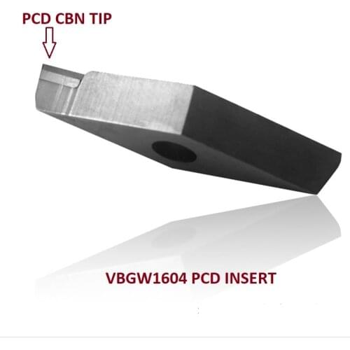 Pcd diamond tools VNGA160404 VBGW160404 CBN indexable external turning tool lathe cutter for processing aluminium brass