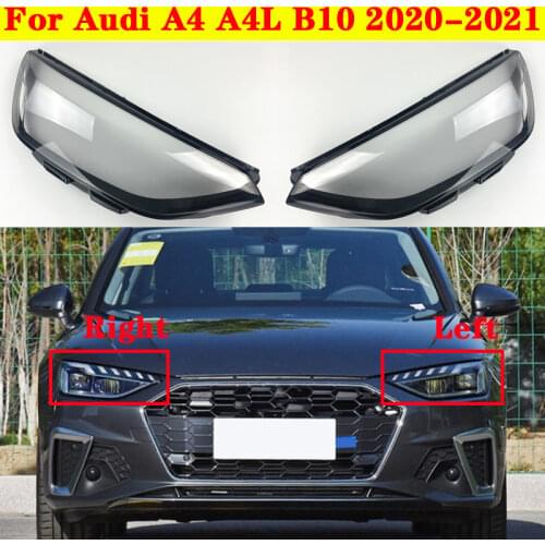 Car Light Caps Transparent Lampshade Front Headlight Cover Glass Lens Shell Cover For Audi A4 A4L B10 2020-2021