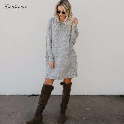 Модные вязаные платья DANJEANER China At AliExpress