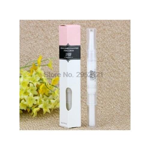 By dhl 100pcs Rotary Double Eyelid Gel Cream Double Head Eyelids Pen Invisible Eyelids Glue Long lasting Eye Lids Cream Tool