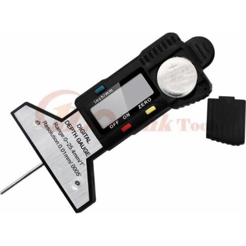Electronic Digital depth gauge caliper tread depth gauge LCD Tyre tread gauge For Car 0-25.4mm digital depth Measuring Tool