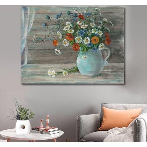 Still Iife Vases, Flower Hd Print Posters Of Europe Type Style Home Decoration Painting HuaQiang Murals Print Art Images