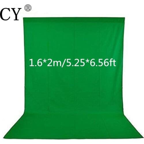 CY Fotografia 1.6x2m Green Screen Photo Background Non-woven Fabrics Photography Backdrops Backgrounds For Photo Studio