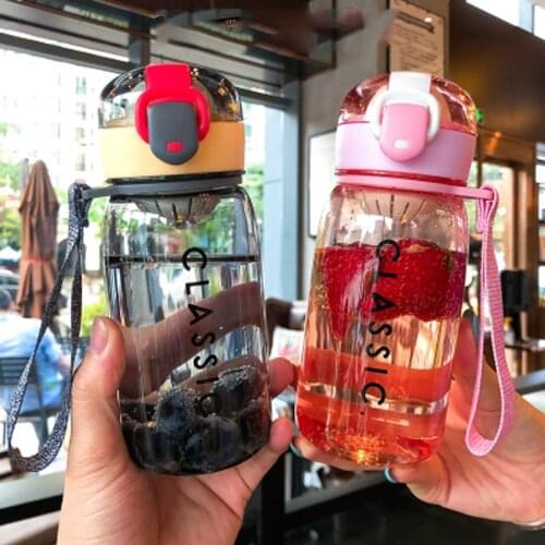 Water Bottle Woman Men Student Outdoor Sport Travel My Drink Bottle Portable Leakproof Plastic Drink Milk Fruit Gym Bottles