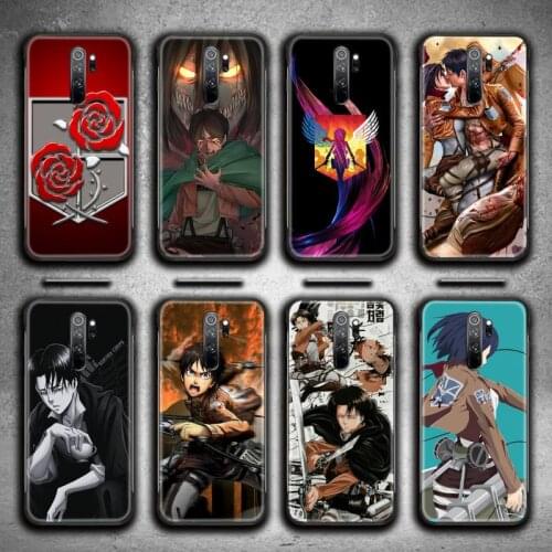 HOTCASHOP Anime Attack on Titan Phone Case for Redmi 9A 8A 7 6 6A Note 9 8 8T Pro Max Redmi 9 K20 K30 Pro