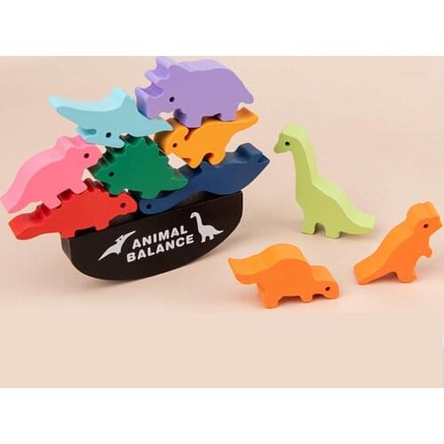 Montessori Toys Early Childhood Education Animal Balance Building Blocks Wooden Toys Family Toys Childrens Gifts