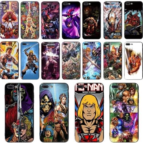 IMIDO Cartoon Soft phone case For iPhone 11 PRO XS MAX 7 6 6S 8 plus X XR cover SE 5 5S 10 He Man Pattern Silicone shell Coque